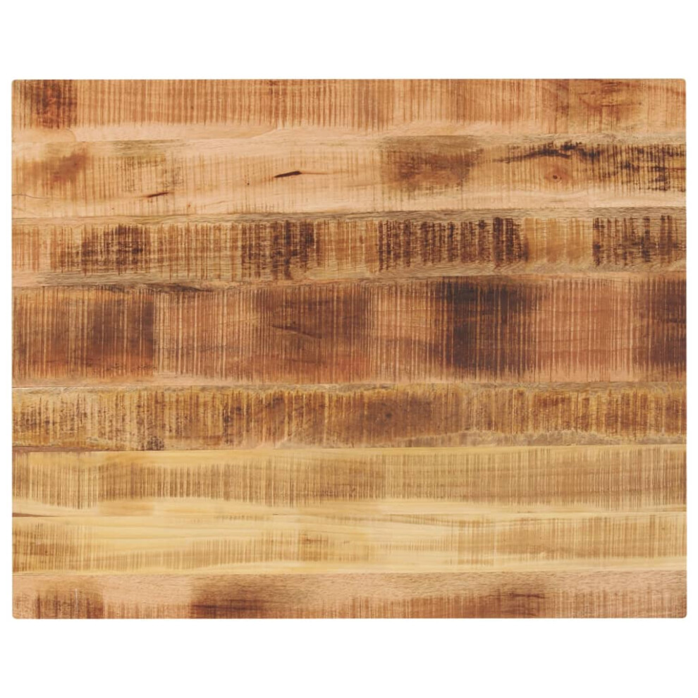 Vidaxl (Rough Mango Wood(Natural), 90 X 80 Cm/ 38 Mm) Table Top Replacement Board Dining Table Top Rectangular Solid Wood