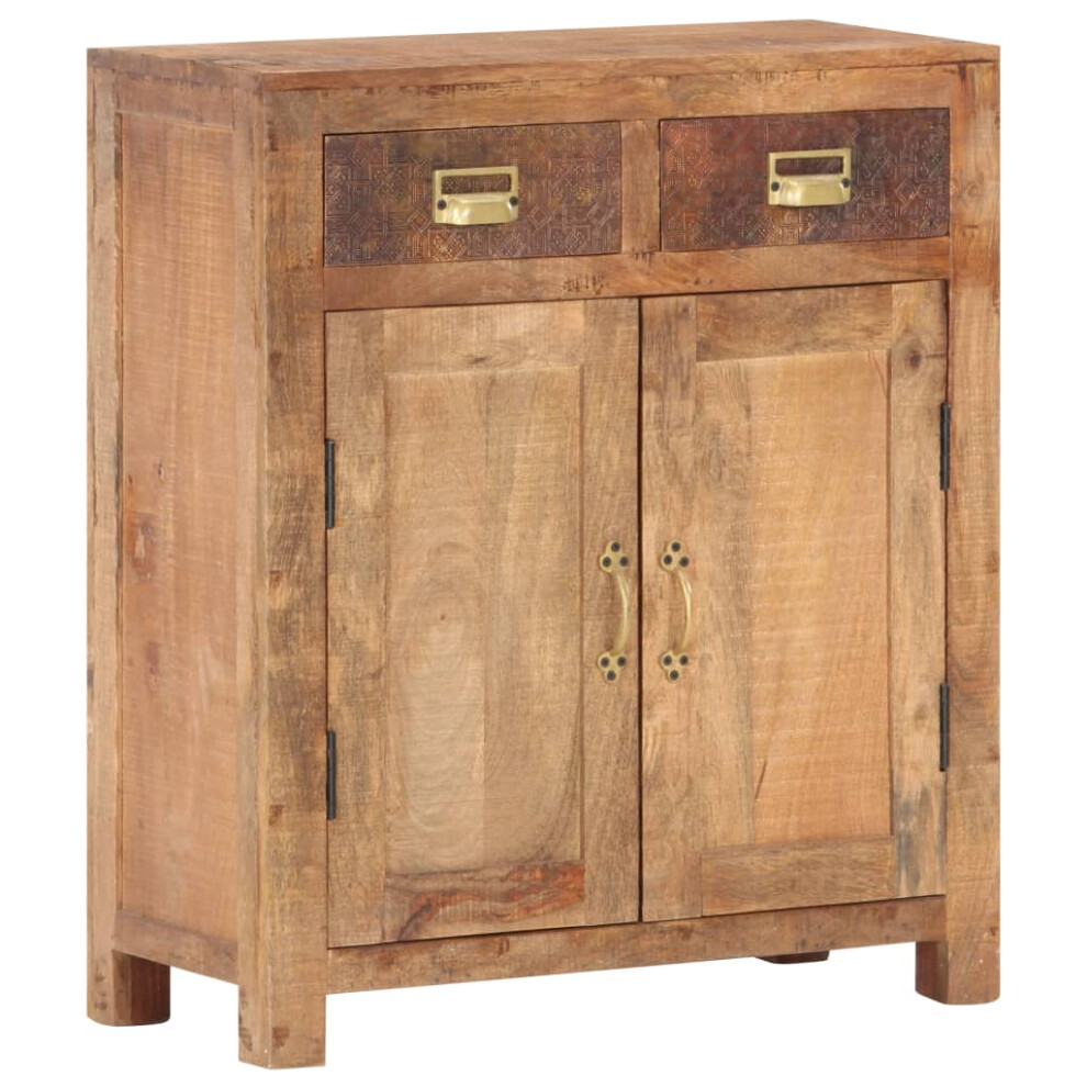 vidaXL Solid Rough Mango Wood Sideboard Side Storage Cupboard Wooden Cabinet