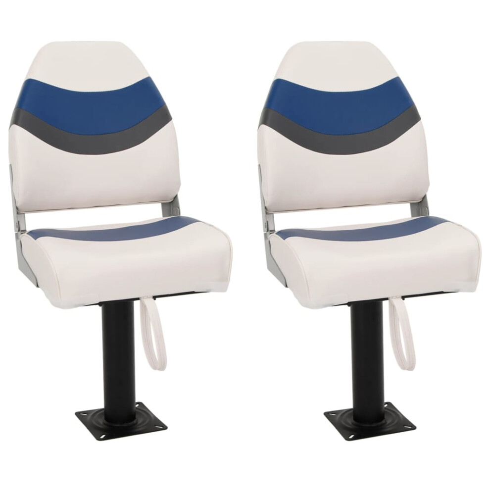 vidaXL Boat Seats with Pedestal 360 Rotatable Canoe Seat Kayak Seat 2 pcs