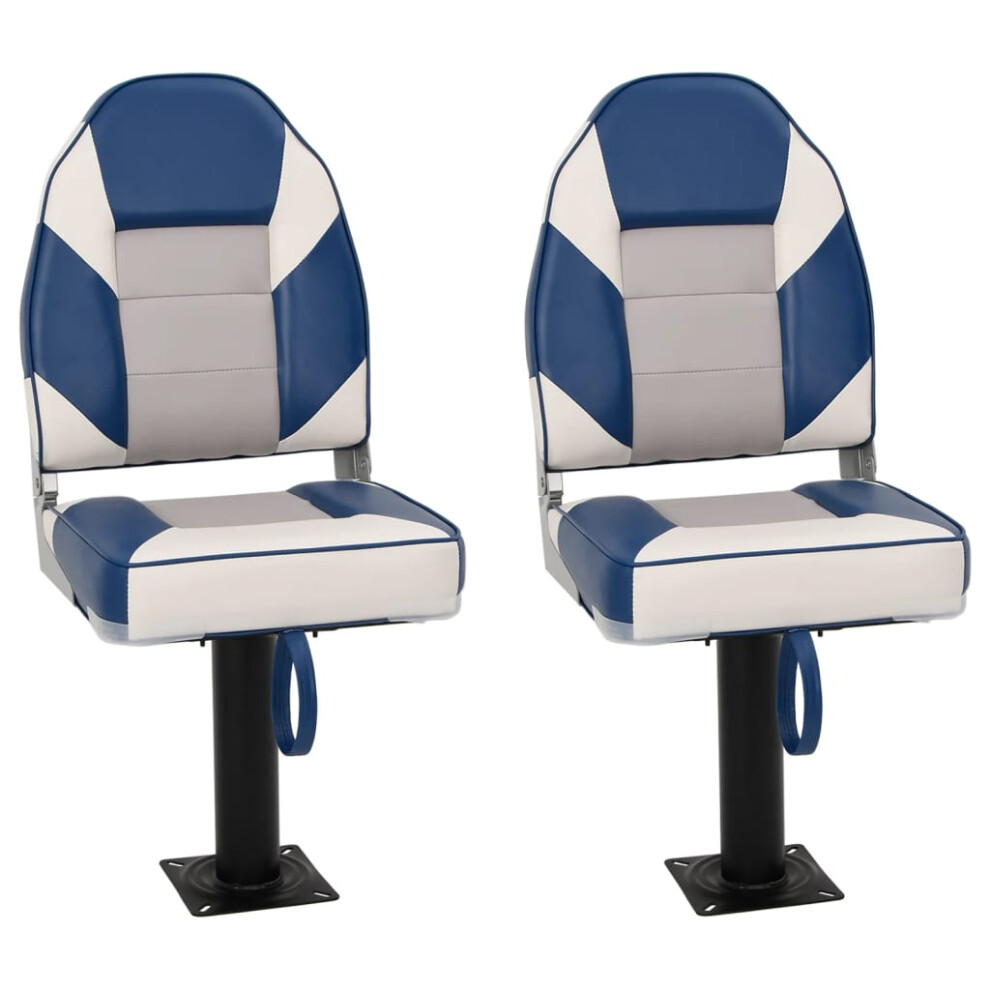 vidaXL Boat Seats with Pedestal 360 Rotatable Canoe Seat Kayak Seat 2 pcs