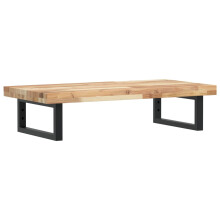 vidaXL Basin Shelf Wall Mounted Bathroom Countertop Steel & Solid Wood Acacia