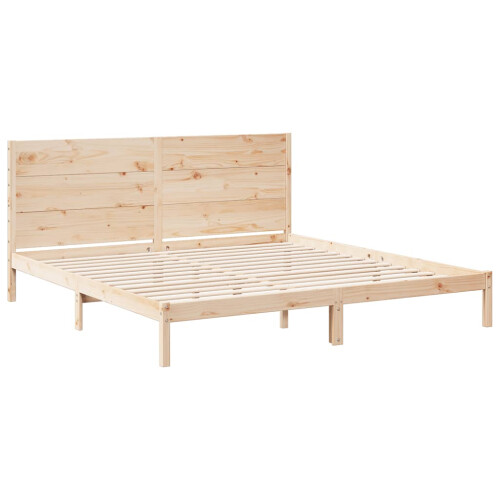 VidaXL vidaXL Extra Long Bed Frame without Mattress Bed Base 200x220 cm Solid Wood 2