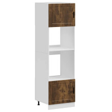 vidaXL Oven Cabinets 2 pcs Porto Smoked Oak Engineered Wood oven unit
