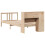 VidaXL vidaXL Bookcase Bed without Mattress Home Bed Base 75x190cm Solid Wood Pine 6