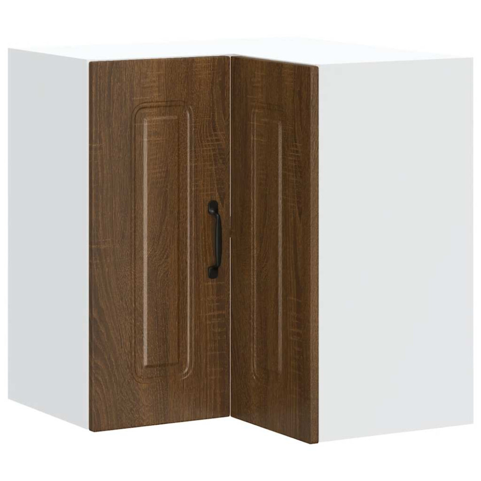 Vidaxl Kitchen Wall Corner Cabinet Kalmar Oak Engineered Wood Brown