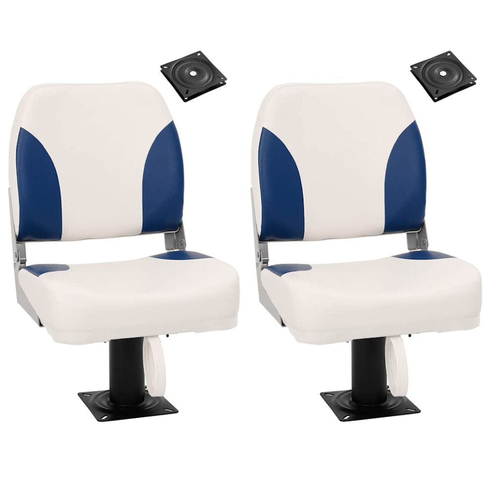 vidaXL Boat Seats with Pedestal 360 Rotatable Canoe Seat Kayak Seat 2 pcs