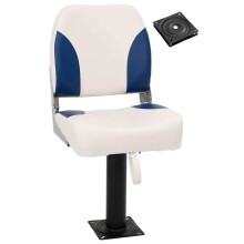 vidaXL Boat Seat with Pedestal 360 Rotatable Canoe Seat Adjustable Kayak Seat