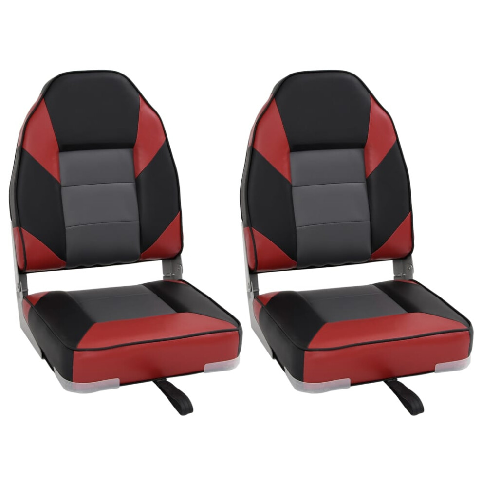 vidaXL Foldable Boat Seats 2 pcs with High Back Fishing Canoe Seat Kayak Seat