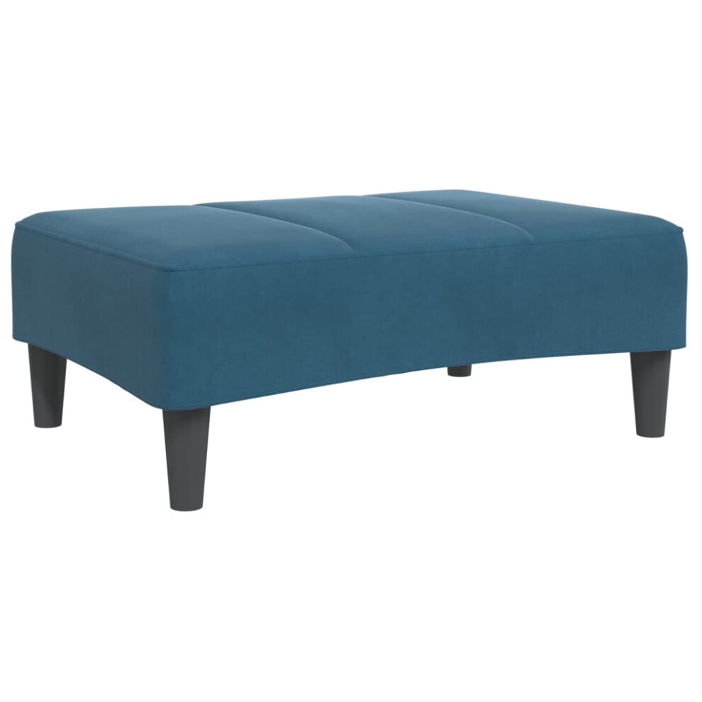 vidaXL Footstool Living Room Seat Footrest Ottoman Sofa Stool Blue Velvet