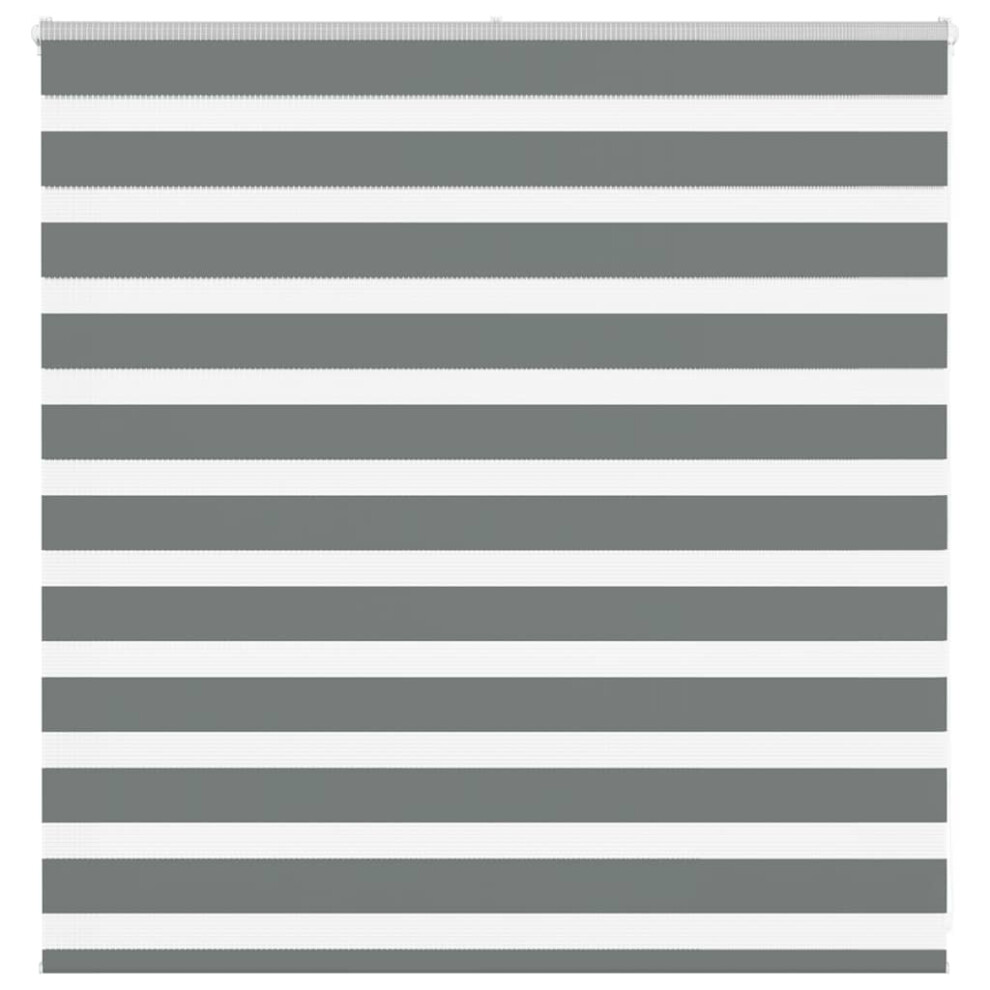 vidaXL Zebra Blind Dark Grey 140x100 cm Fabric Width 135.9 cm Polyester