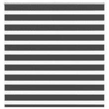 vidaXL Zebra Blind Black 145x100 cm Fabric Width 140.9 cm Polyester
