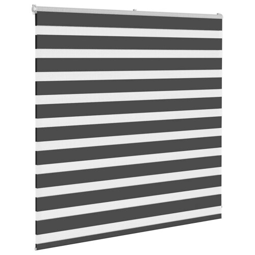 VidaXL vidaXL Zebra Blind Black 145x100 cm Fabric Width 140.9 cm Polyester 2