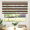 VidaXL vidaXL Zebra Blind Brown 155x150 cm Fabric Width 150.9 cm Polyester 2