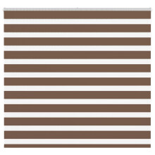 vidaXL Zebra Blind Brown 155x150 cm Fabric Width 150.9 cm Polyester