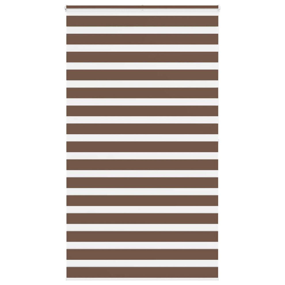 Vidaxl Zebra Blind Brown 130X200 Cm Fabric Width 125.9 Cm Polyester