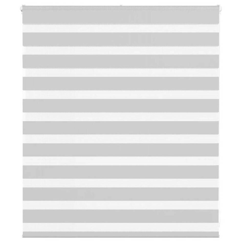 Vidaxl Zebra Blind Light Grey 130X100 Cm Fabric Width 125.9 Cm Polyester