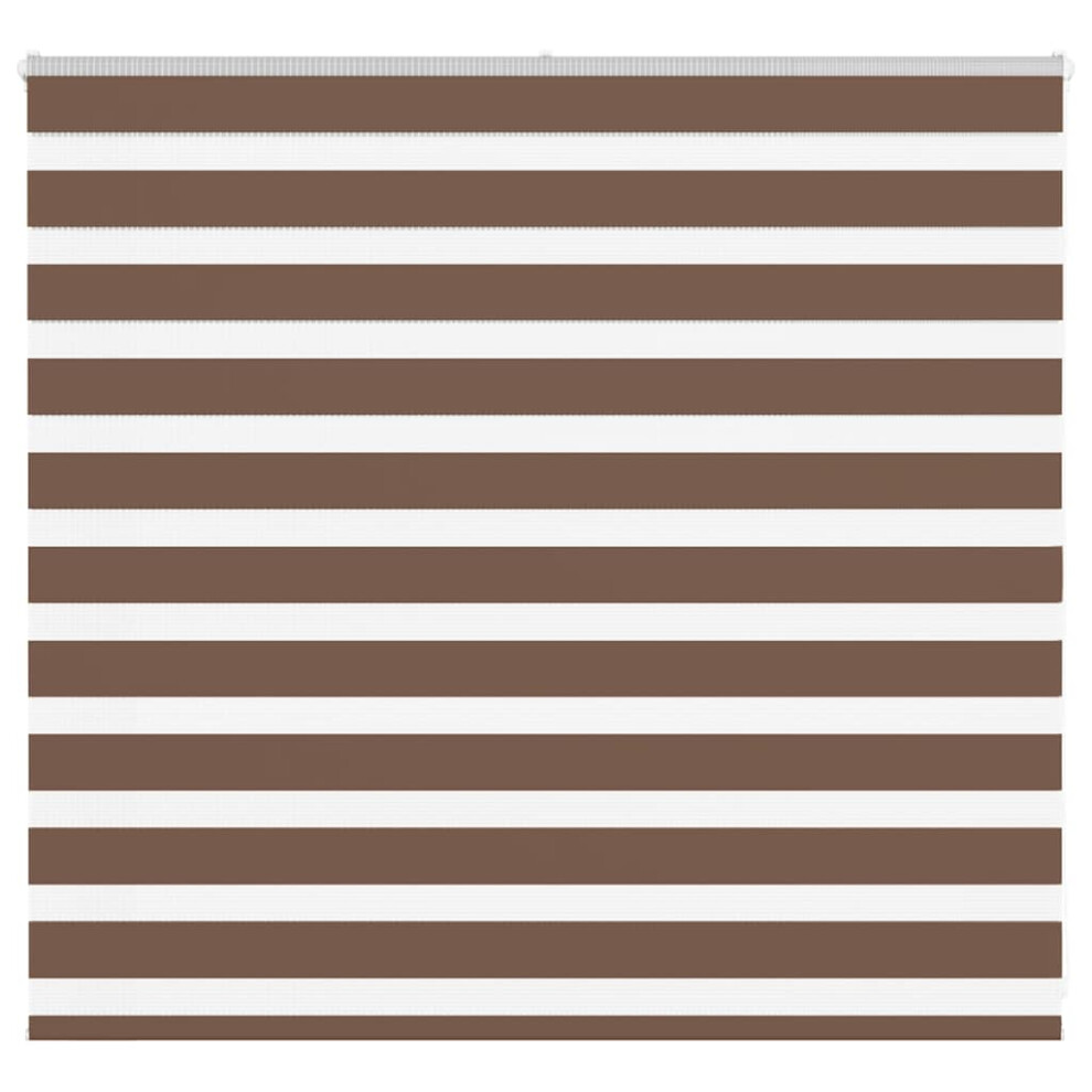Vidaxl Zebra Blind Brown 160X100 Cm Fabric Width 155.9 Cm Polyester