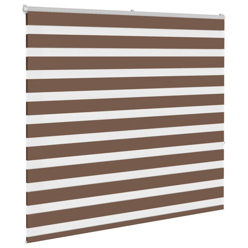 VidaXL vidaXL Zebra Blind Brown 155x150 cm Fabric Width 150.9 cm Polyester 2