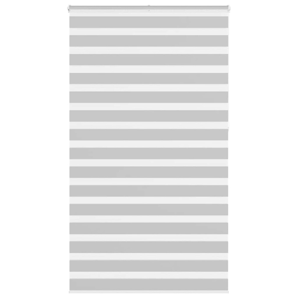 Vidaxl Zebra Blind Light Grey 130X230 Cm Fabric Width 125.9 Cm Polyester