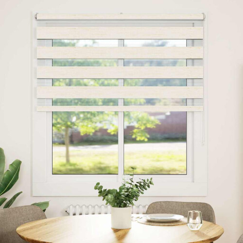 VidaXL vidaXL Zebra Blind Marble Beige 130x150 cm Fabric Width 125.9 cm Polyester 1