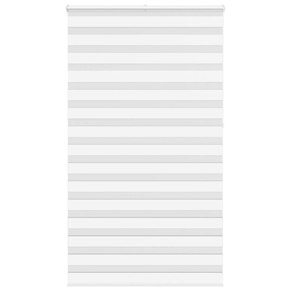 Vidaxl Zebra Blind White 125X230 Cm Fabric Width 120.9 Cm Polyester