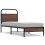 VidaXL vidaXL Bed Frame without Mattress 80x200 cm Brown Oak Engineered Wood 1