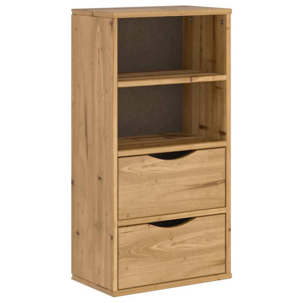 Vidaxl Side Cabinet With Drawers Odda 40X24x79 Cm Solid Wood Pine Cabinet
