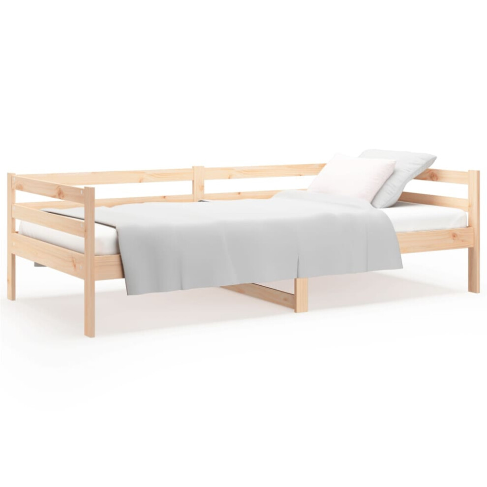 vidaXL Solid Wood Pine Day Bed 80x200 cm Wooden Guest Sofa Bed Daybed Couch