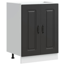 vidaXL Spülenunterschrank Kalmar Schwarz 60x46x81,5 cm Holzwerkstoff