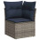 VidaXL vidaXL 7-tlg. Garten-Sofagarnitur mit Kissen Grau Poly Rattan Akazie 6