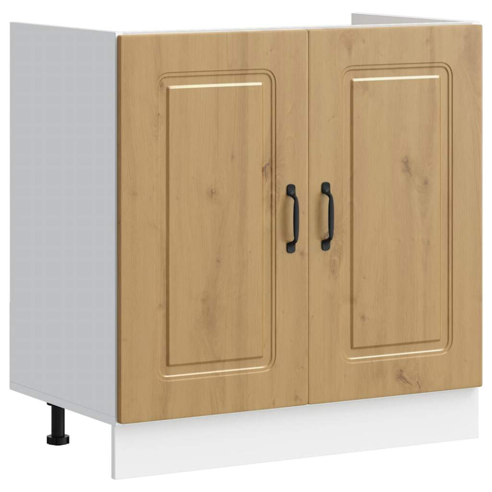 Vidaxl Sink Base Cabinet Kalmar Artisan Oak 80X46x81.5 Cm Engineered Wood