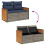 VidaXL vidaXL 7-tlg. Garten-Sofagarnitur mit Kissen Grau Poly Rattan Akazie 7