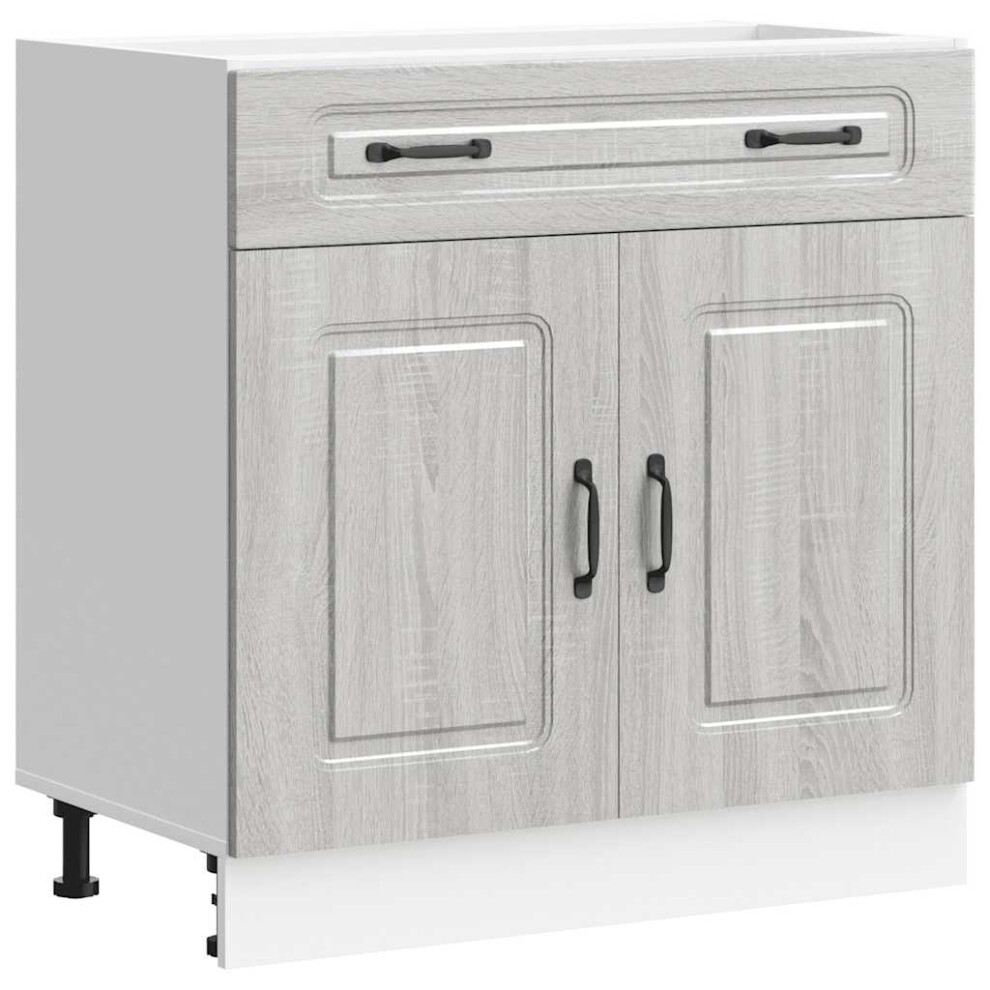 Vidaxl Kitchen Base Cabinet Kalmar Sonoma Engineered Wood Grey