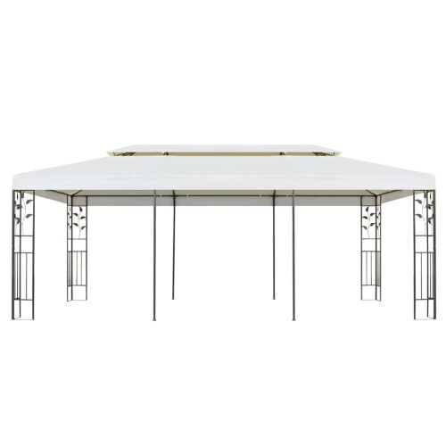 VidaXL vidaXL Pavillon mit Doppeldach Weiß 6x3 m Stahl 1