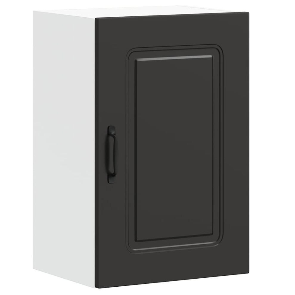 vidaXL Kitchen Wall Cabinet Kalmar Black Engineered Wood kitchen wall unit