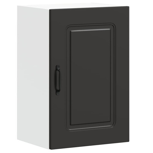 VidaXL vidaXL Kitchen Wall Cabinet Kalmar Black Engineered Wood kitchen wall unit 1