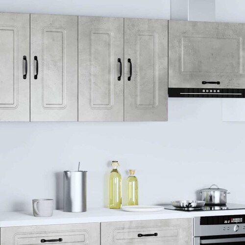 VidaXL vidaXL Kitchen Wall Cabinet Kalmar Concrete Grey Engineered Wood 2