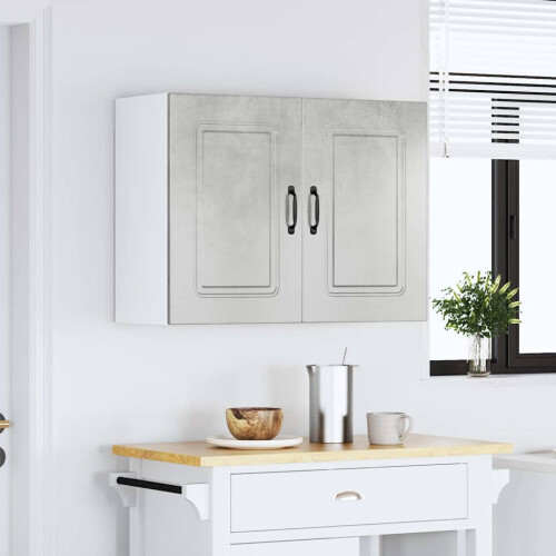 VidaXL vidaXL Kitchen Wall Cabinet Kalmar Concrete Grey Engineered Wood 2
