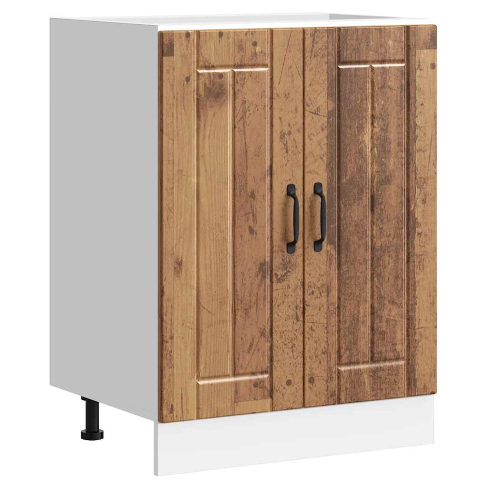 vidaXL Sink Base Cabinet Lucca Old Wood Engineered Wood kitchen base cabinet