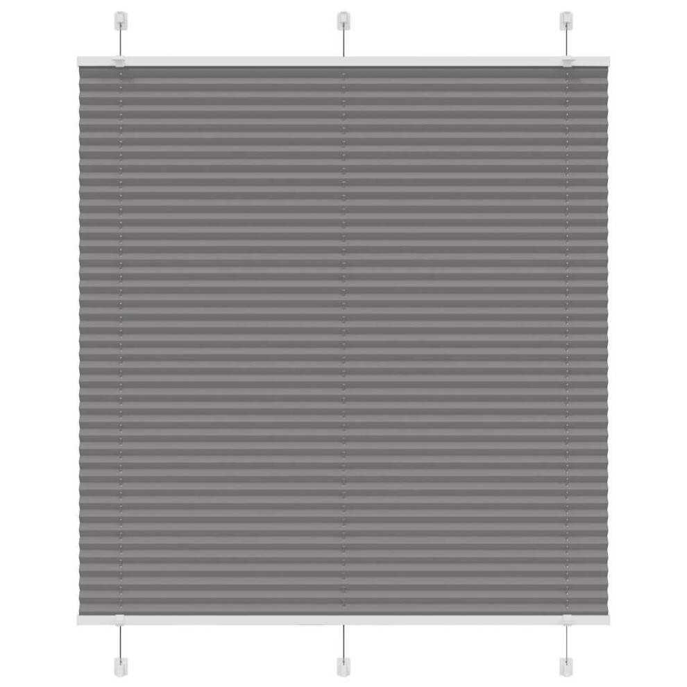 New Vidaxl (, 115 X 100 Cm) Pleated Blind Petrol Fabric Polyester Anthracite