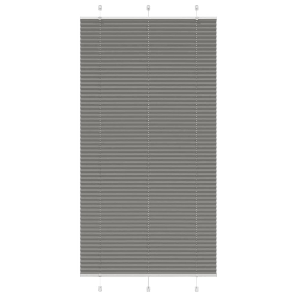 Vidaxl (, 110 X 200 Cm) Pleated Blind Petrol Fabric Polyester Anthracite