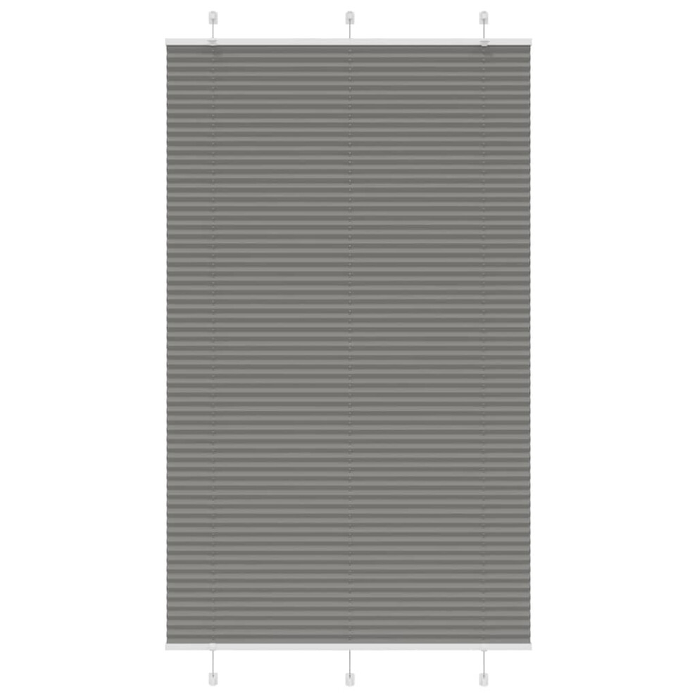 Vidaxl (Anthracite, 115 X 200 Cm) Pleated Blind Petrol Fabric Polyester