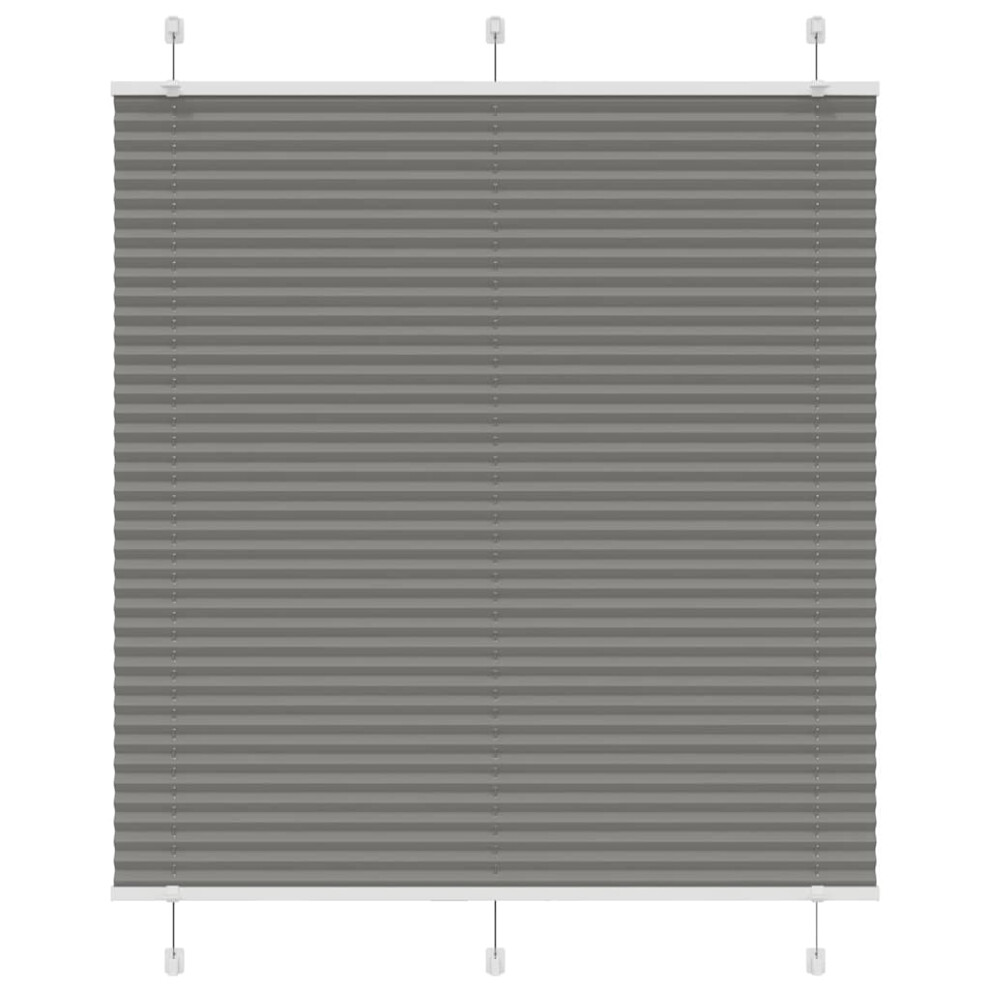 Vidaxl (Anthracite, 115 X 150 Cm) Pleated Blind Petrol Fabric Polyester
