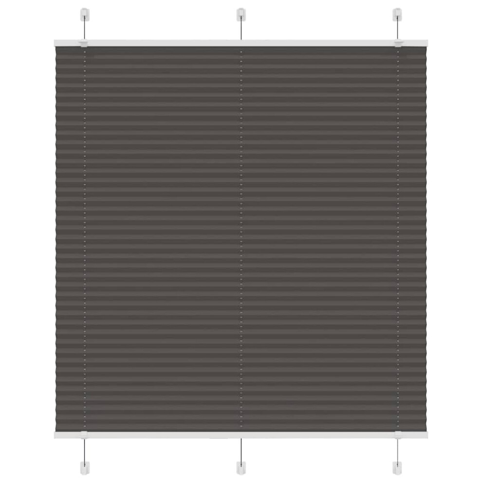 Vidaxl (Black, 120 X 100 Cm) Pleated Blind Petrol Fabric Polyester