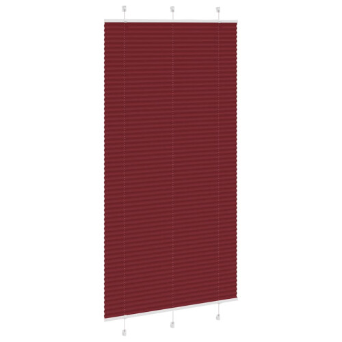 VidaXL vidaXL Plissee Bordeauxrot 110x200 cm Stoffbreite 109,4 cm Polyester 2