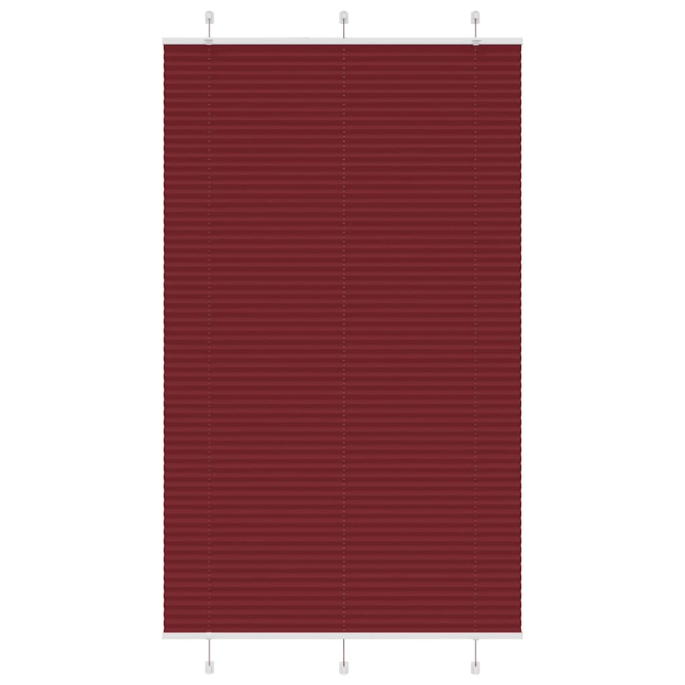 Vidaxl (Bordeaux Red, 120 X 200 Cm) Pleated Blind Petrol Fabric Polyester