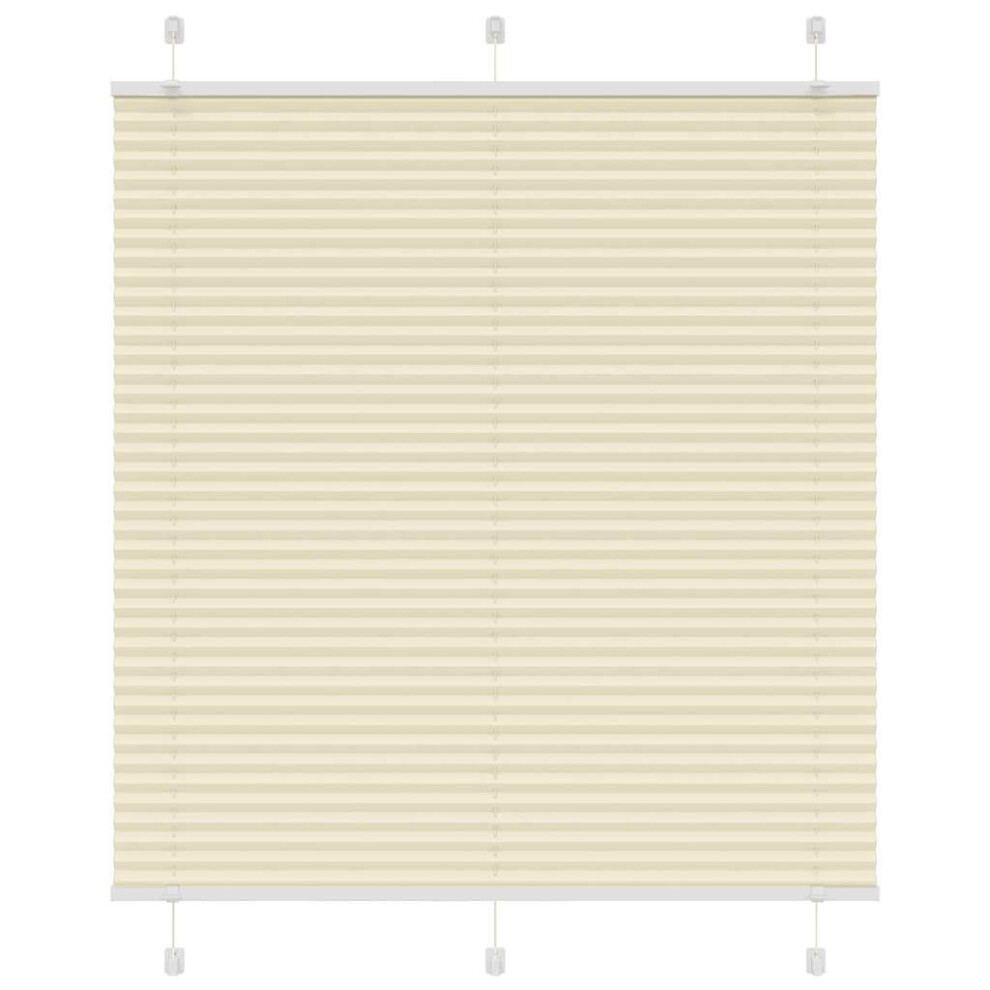 Vidaxl (Cream, 115 X 150 Cm) Pleated Blind Petrol Fabric Polyester