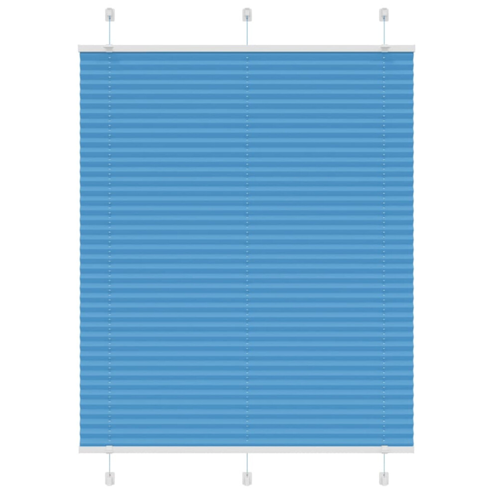 Vidaxl (Blue, 110 X 150 Cm) Pleated Blind Petrol Fabric Polyester