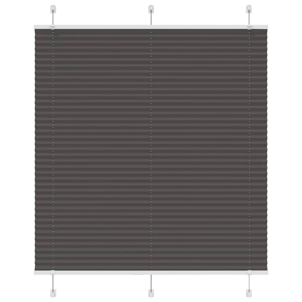 Vidaxl (Black, 115 X 150 Cm) Pleated Blind Petrol Fabric Polyester