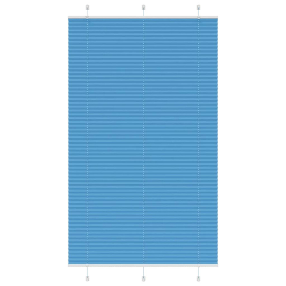 Vidaxl (Blue, 120 X 200 Cm) Pleated Blind Petrol Fabric Polyester